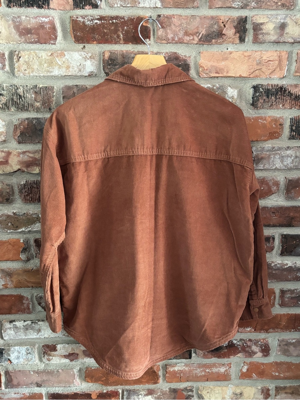 Aerie Offline Brown Corduroy Button Up Shirt Jacket, XS - Picture 6 of 6